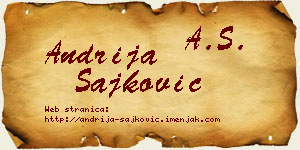 Andrija Šajković vizit kartica
